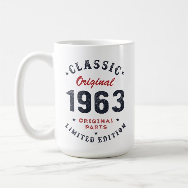 Classic Original 1963 Original Parts Birthday Gift Coffee Mug (Left)
