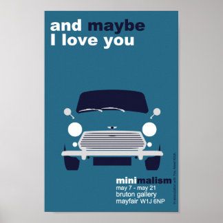 Classic Original Mini Car minimalist art Poster