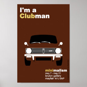 Classic Original Mini Clubman minimalist art Poster