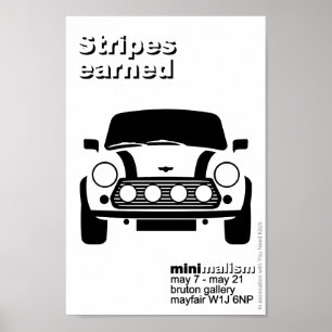 Classic Original Mini Cooper minimalist art Poster