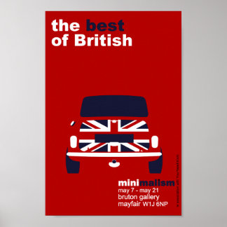 Classic Original Mini Cooper minimalist art Poster