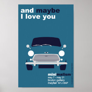 Classic Original Mini Cooper minimalist art Poster