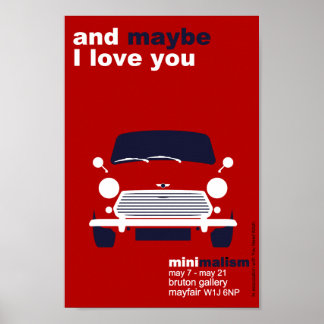 Classic Original Mini Cooper minimalist art Poster