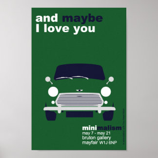 Classic Original Mini Cooper minimalist art Poster