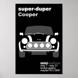 Classic Original Mini Cooper minimalist art Poster