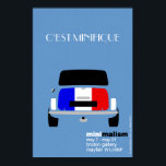 Classic Original Mini Cooper minimalist art Poster<br><div class="desc">Minimalist art exhibition poster/flyer; perfect size for framing.</div>