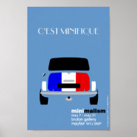 Classic Original Mini Cooper minimalist art