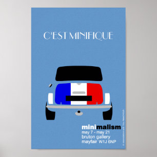 Classic Original Mini Cooper minimalist art Poster