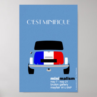 Classic Original Mini Cooper minimalist art Poster
