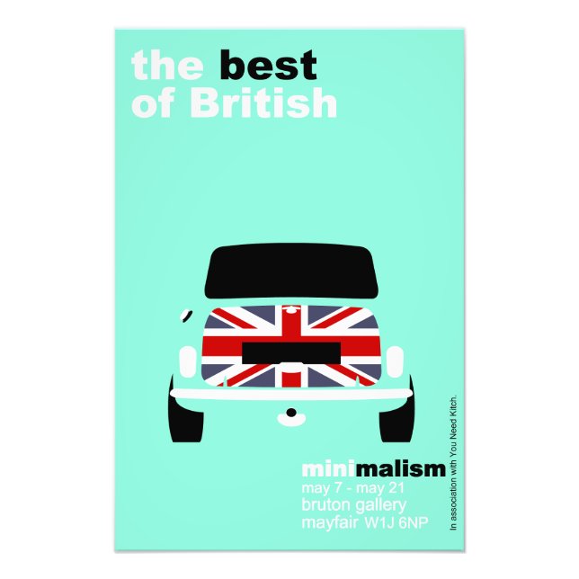 Classic Original Mini Cooper minimalist art Poster (Front)