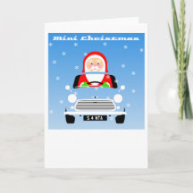 Classic Original Mini Xmas Santa car