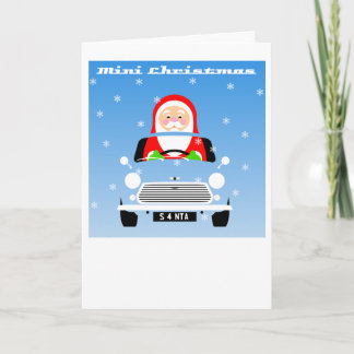 Classic Original Mini Xmas Santa car Card