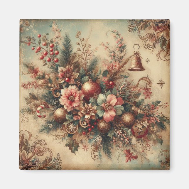 Classic Ornate Christmas Magnet (Front)