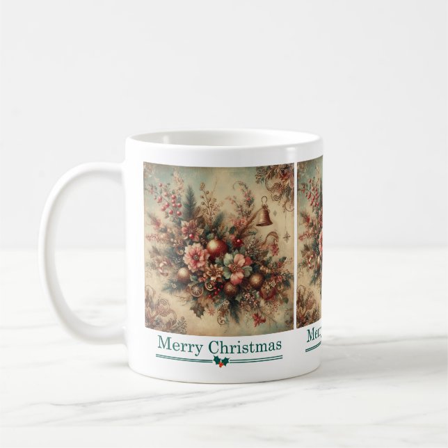 Classic Ornate Christmas Mug (Left)