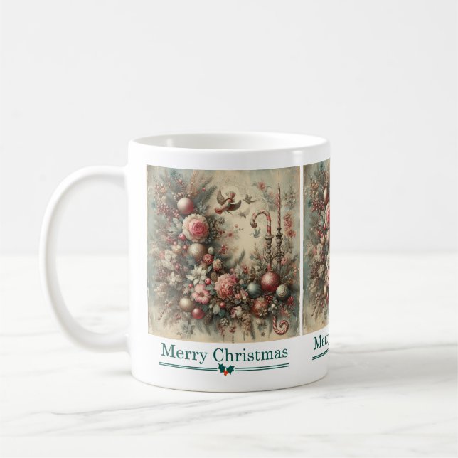 Classic Ornate Christmas Mug (Left)