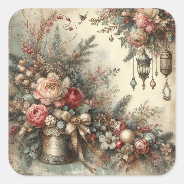 Classic Ornate Christmas Stickers (Front)