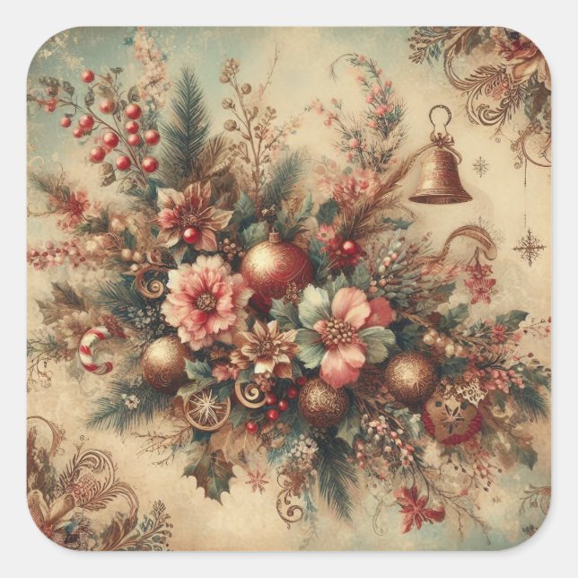 Classic Ornate Christmas Stickers (Front)