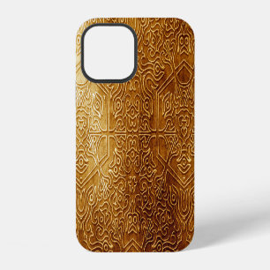 Classic Ornate Gold Metal Plate iPhone 12 Case