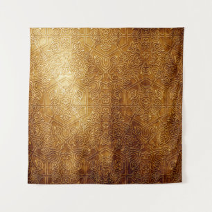 Classic Ornate Gold Metal Plate Tapestry