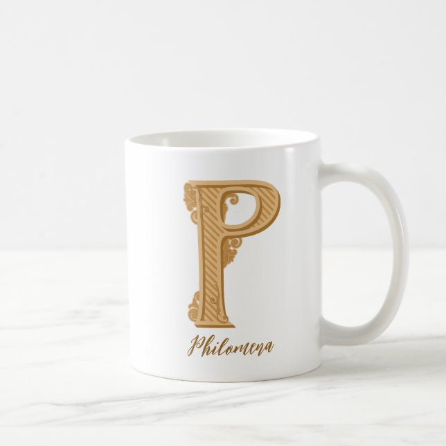 Classic P initial name Coffee Mug (Right)