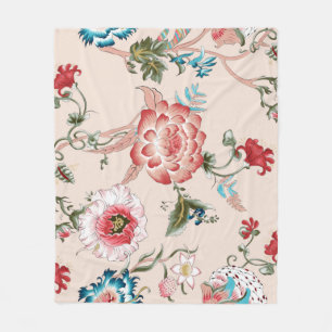 Classic paisley and fine lace pattern, Persian pat Fleece Blanket