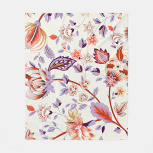 Classic paisley and fine lace pattern, Persian pat Fleece Blanket