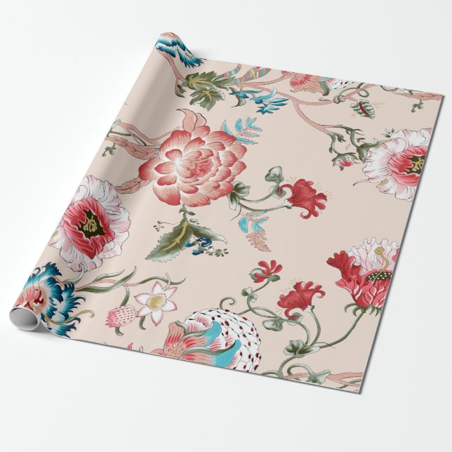 Classic paisley and fine lace pattern, Persian pat Wrapping Paper (Unrolled)