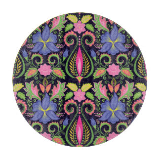 Classic Pansy: Vintage Floral Wallpaper Cutting Board