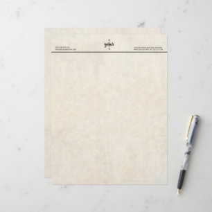 Classic Parchment Vintage Style Logo Letterhead