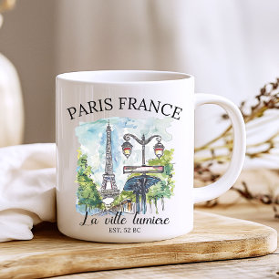 Classic Paris France Scenic Illustration Coffee Mug