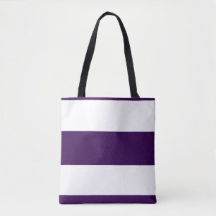 Classic Pastel Purple + White Stripes Tote Bag