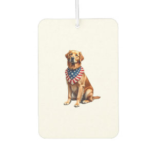 Classic Patriotic Golden Retriever Vintage Shirt 2 Car Air Freshener