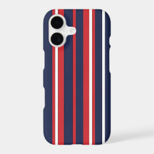 Classic Patriotic Red White Blue Stripes Seamless