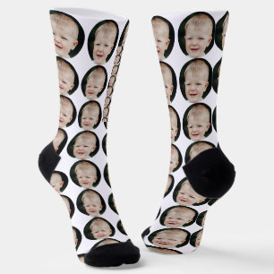 Classic Pattern Head Photo Socks