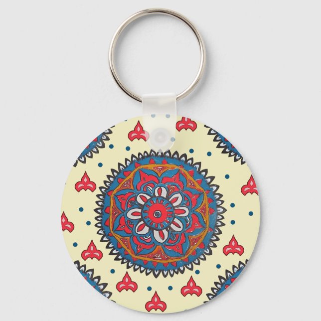 classic pattern key ring (Front)