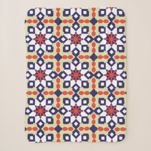 Classic Pattern Ornament,Seamless Geometric Patter Sherpa Blanket