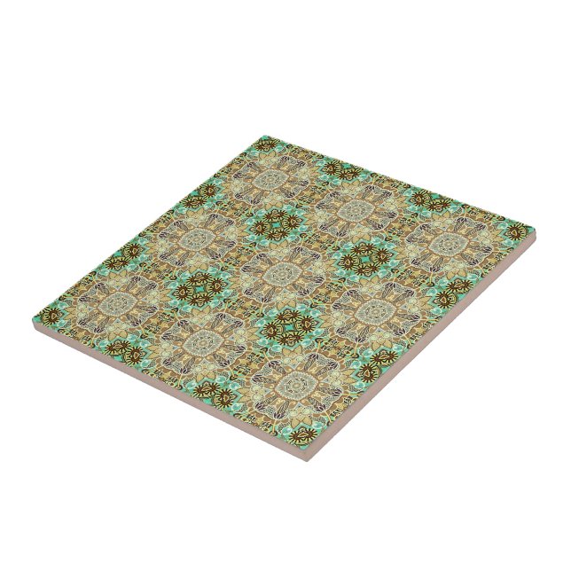 Classic Pattern - Retro Vintage - Unique Ceramic Tile (Side)