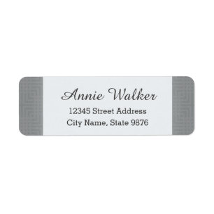 Classic Pattern -Silver- Custom Return Address Label