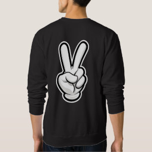 Classic Peace Hand Symbol Icon Sweatshirt