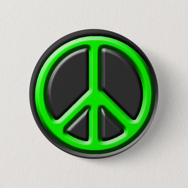 Classic Peace Sign 6 Cm Round Badge (Front)