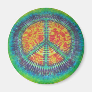 Classic Peace Sign Tie Dye Magnets