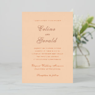 Classic Peach Elegant Wedding