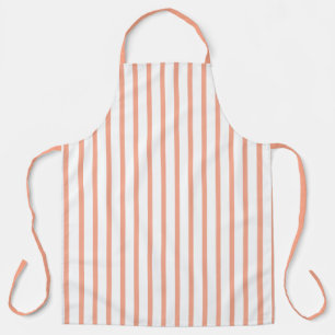 Classic Peach Stripe Apron