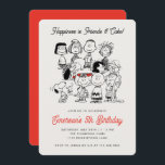 Classic Peanuts Gang Birthday | Snoopy & Friends Invitation<br><div class="desc">Invite friends and family to a joyful celebration with this classic Peanuts birthday invitation! Featuring an illustration of Charlie Brown, Snoopy, and the whole gang enjoying cake and friends, the cheerful theme is "Happiness is Friends & Cake!" This versatile design is perfect for any age birthday and is fully customisable....</div>
