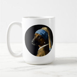 Classic Pearl Portrait–Inspired German Shepherd Coffee Mug