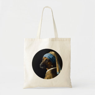 Classic Pearl Portrait–Inspired German Shepherd Tote Bag