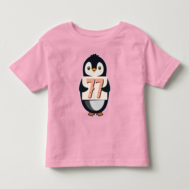 Classic Penguin Jersey Tee - Custom Number (Front)