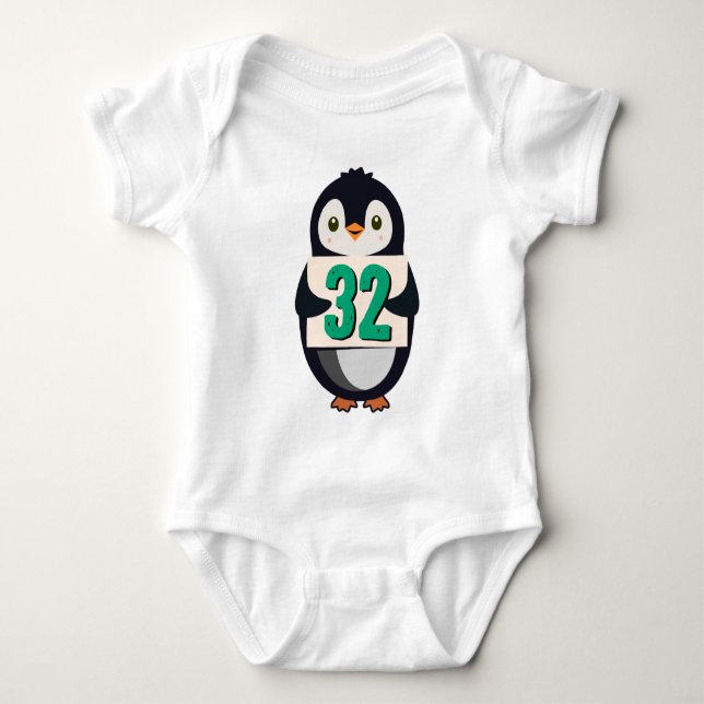 Classic Penguin Jersey Tee - Custom Number (Front)
