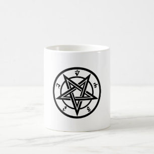 Classic pentagram symbol coffee mug