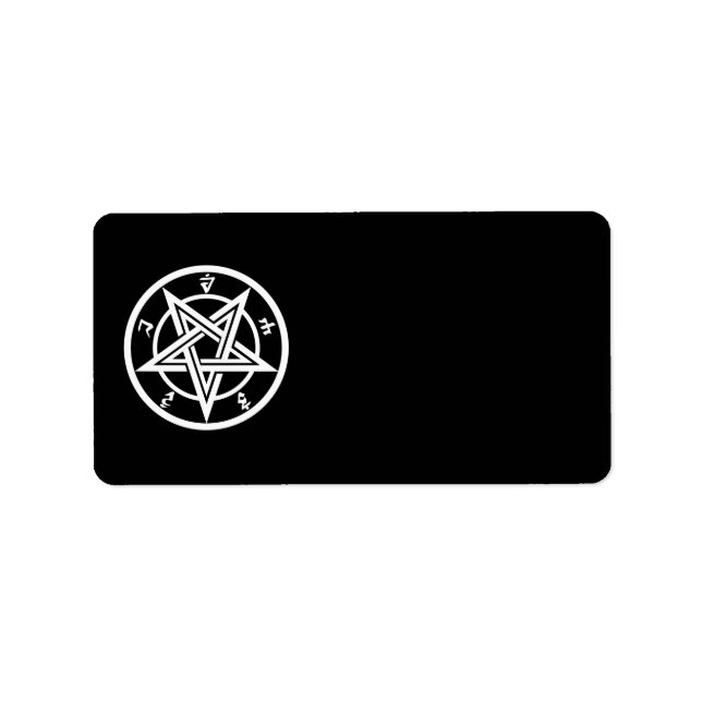 Classic pentagram symbol label (Front)